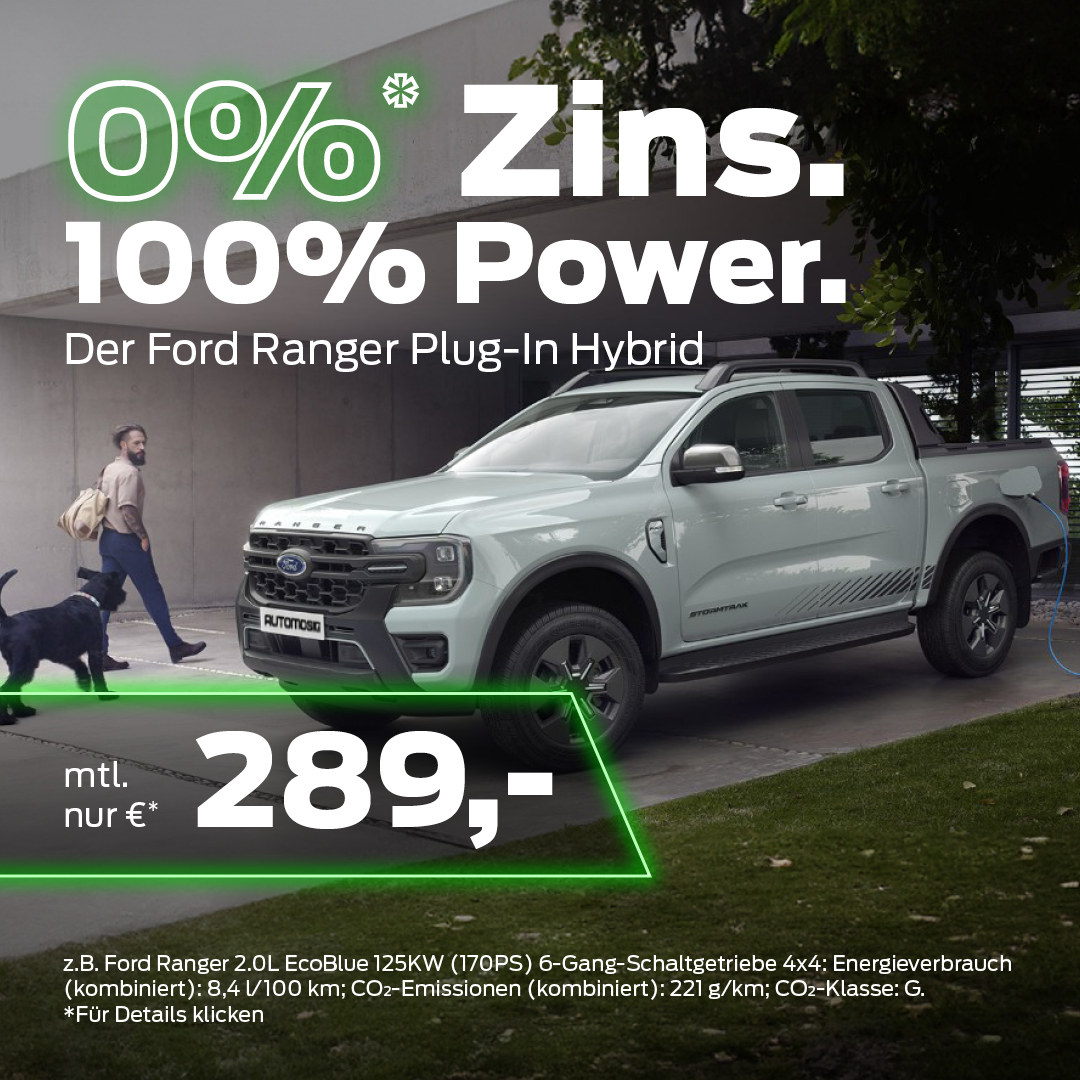 Ford Ranger mit 0% Zins